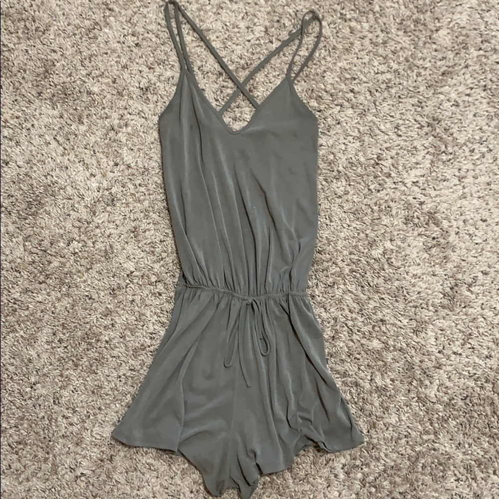 Hunter Green Strappy Romper